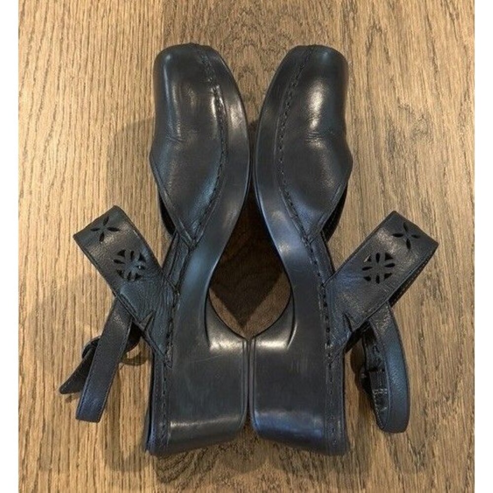 Dansko Trista Black Leather Mary Jane Slingback Clogs Women’s Sz EU 40/US 9.5-10 - Picture 5 of 11